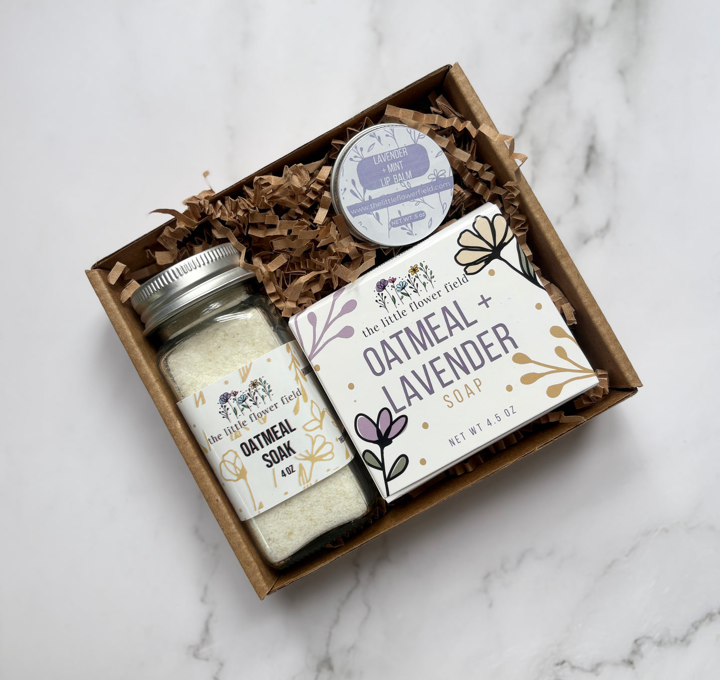 Lavender + Oatmeal Mini Spa Box — Handcrafted Gift Set | Small Batch