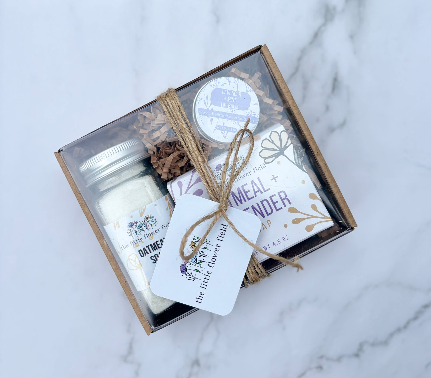 Lavender + Oatmeal Mini Spa Box — Handcrafted Gift Set | Small Batch