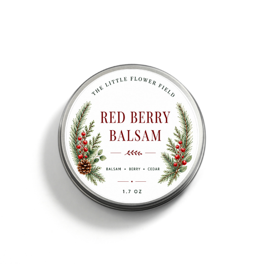Red Berry Balsam Soy Holiday Candle Tin